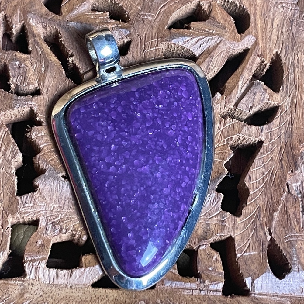 Vintage Purple Statement Pendant